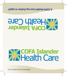 Form HCA19-0020 Cofa Islander Health Care Contact Card - Washington (Palauan), Page 2