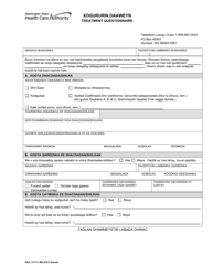Form HCA13-711 Treatment Questionnaire - Washington (Somali)