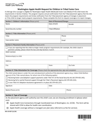 Document preview: Form HCA19-027 Washington Apple Health Request for Children in Tribal Foster Care - Washington