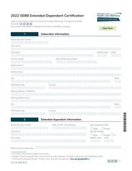 Form HCA20-0084 Sebb Extended Dependent Certification - Washington, Page 3