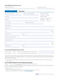 Form A (HCA51-4031) Pebb Retiree Election Form - Washington, Page 2