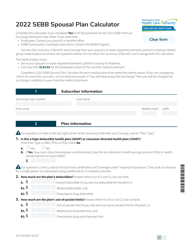 Document preview: Form HCA20-0042 Sebb Spousal Plan Calculator - Washington