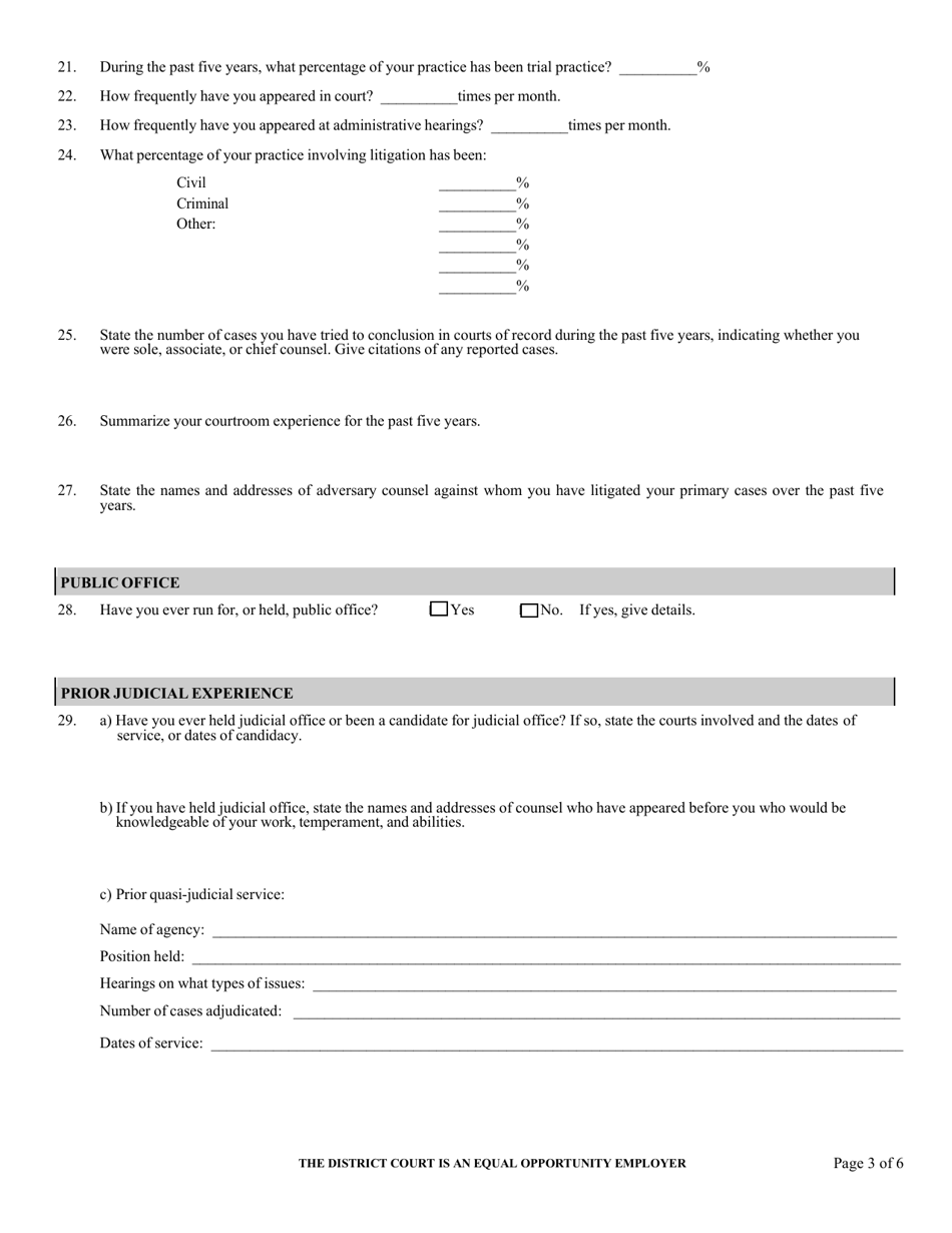 Virgin Islands Application For United States Magistrate Judge - Fill ...