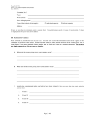 Form VI-NP-CR Pro Se Civil Rights Complaint (Non-prisoner) - Virgin Islands, Page 2