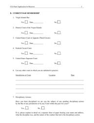 Form Misc.26R Application for Renewal on the Criminal Justice Act Panel for the District Court of the Virgin Islands - Virgin Islands, Page 2