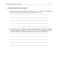 Form Misc.26R Application for Renewal on the Criminal Justice Act Panel for the District Court of the Virgin Islands - Virgin Islands, Page 3
