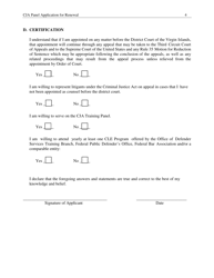 Form Misc.26R Application for Renewal on the Criminal Justice Act Panel for the District Court of the Virgin Islands - Virgin Islands, Page 4