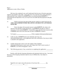Application for Permission to Enter Plea of Guilty (Defendant With Counsel) - Virgin Islands, Page 6