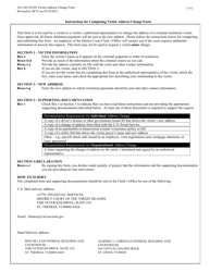 Form AO140 Victim Address Change Form - Virgin Islands, Page 2