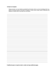 Virgin Islands Commission on Judicial Conduct Complaint Form - Virgin Islands, Page 2
