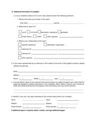 Virgin Islands Commission on Judicial Conduct Complaint Form - Virgin Islands, Page 3