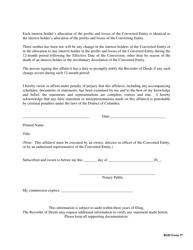 Form ROD37 Affidavit of Transfer Pursuant to Entity Conversion - Washington, D.C., Page 2