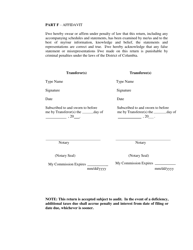 Form ROD35 Transfer of Economic Interest Tax Return - Cooperative Only - Washington, D.C., Page 3