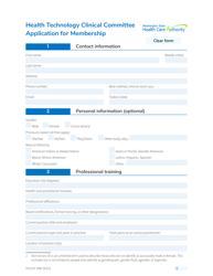 Form HCA67-006 Health Technology Clinical Committee Application for Membership - Washington
