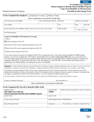 Form SI7533 (756494-A) Long-Term Disability Insurance Enrollment/Change Form - School Employees Benefits Board (Sebb) Program - Washington