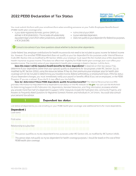 Form HCA50-0704 Pebb Declaration of Tax Status - Washington