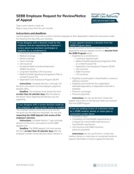 Document preview: Form HCA20-0161 Sebb Employee Request for Review/Notice of Appeal - Washington