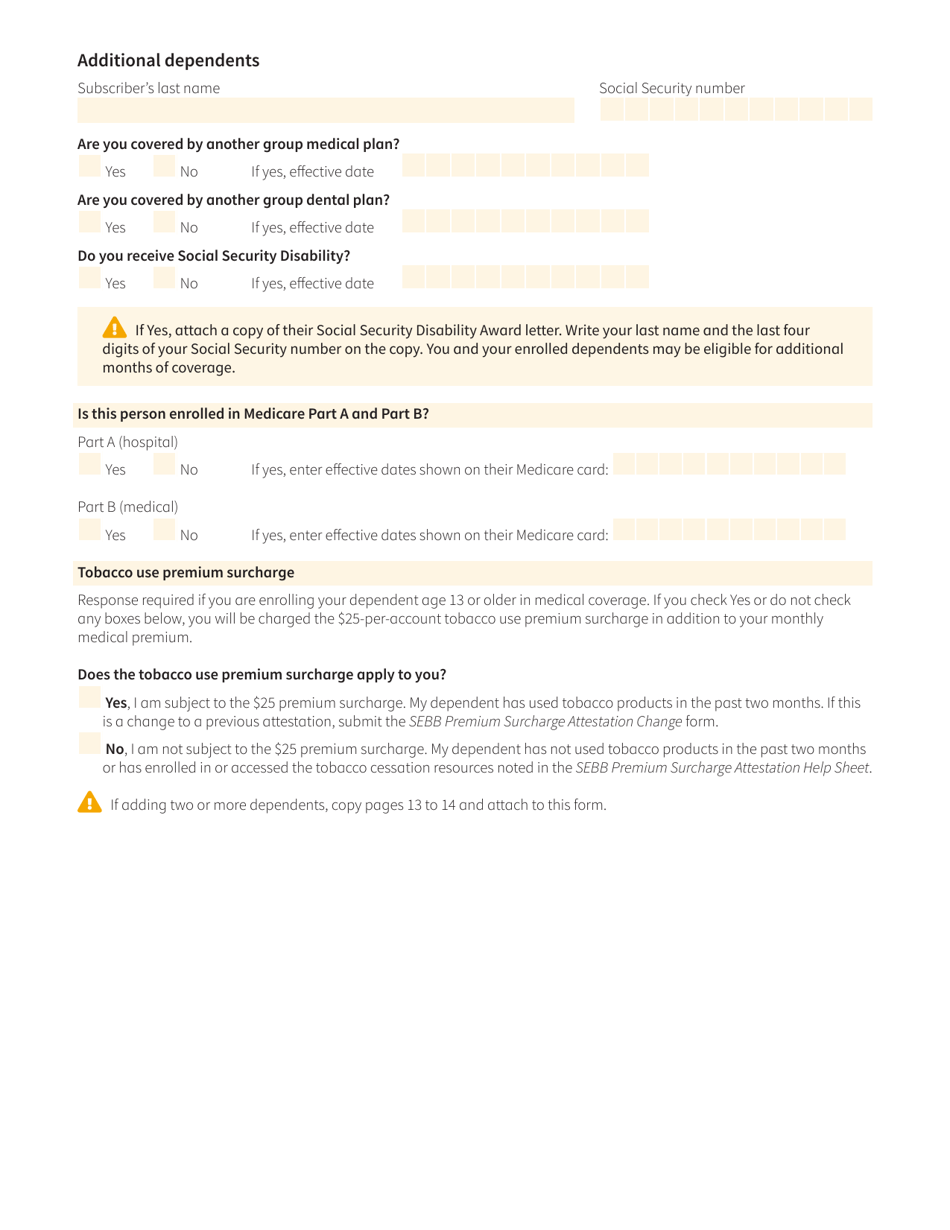 Form HCA20-0060 Sebb Continuation Coverage (Cobra) Election / Change - Washington, Page 16