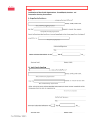 Form ROD9 Lower Income/Share Equity Homeownership Exemption Application - Washington, D.C., Page 8