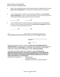 Vaccine Proclamation Medical Questionnaire Template - Washington, Page 2