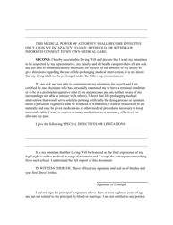 Combined Medical Power of Attorney and Living Will - West Virginia, Page 2