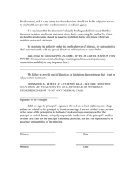 Medical Power of Attorney - West Virginia, Page 2