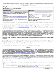 Form SCC631 Application for Reservation or Renewal of Reservation of a Business Entity Name - Virginia