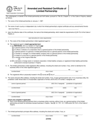 Form LPA-73.77 Amended and Restated Certificate of Limited Partnership - Virginia, Page 2