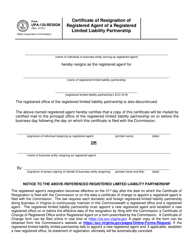 Form UPA-135-RESIGN Certificate of Resignation of Registered Agent of a Registered Limited Liability Partnership - Virginia, Page 2