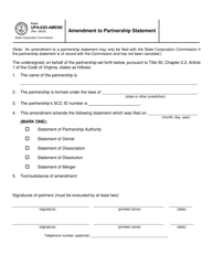 Form UPA-83D-AMEND Amendment to Partnership Statement - Virginia, Page 2