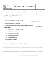 Form UPA-83D-CANC Cancellation of Partnership Statement - Virginia, Page 2