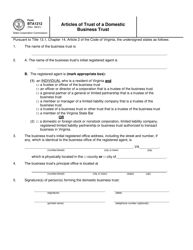 Form BTA1212 Articles of Trust of a Domestic Business Trust - Virginia, Page 2