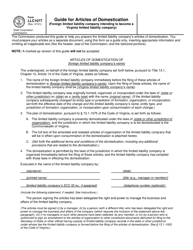 Form LLC1077 Guide for Articles of Domestication (Foreign Limited Liability Company Intending to Become a Virginia Limited Liability Company) - Virginia, Page 2