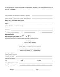 Depository Designation Request Form - West Virginia, Page 2