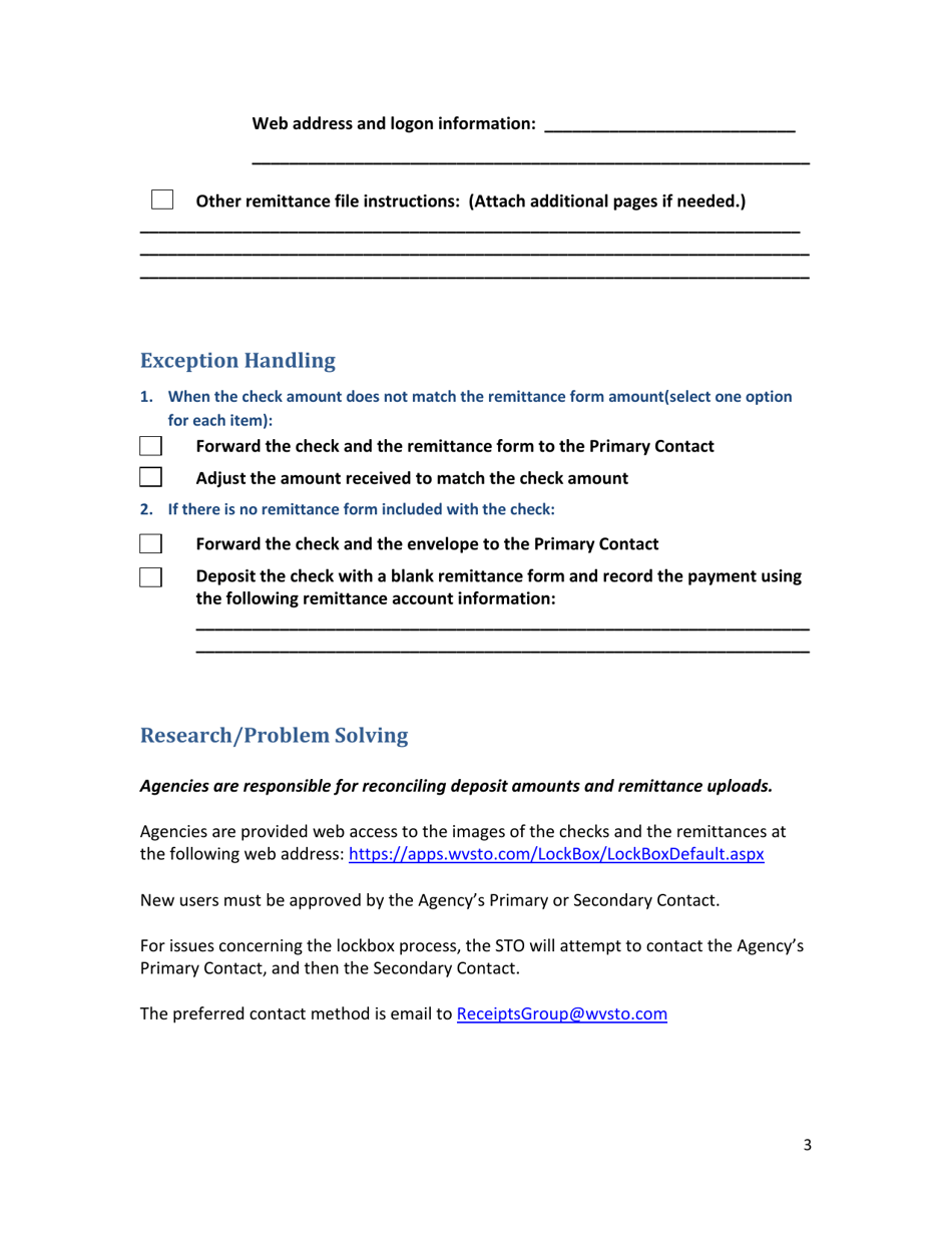 West Virginia Lockbox Agreement Fill Out, Sign Online and Download