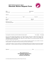Document preview: Discount Waiver Request Form - West Virginia