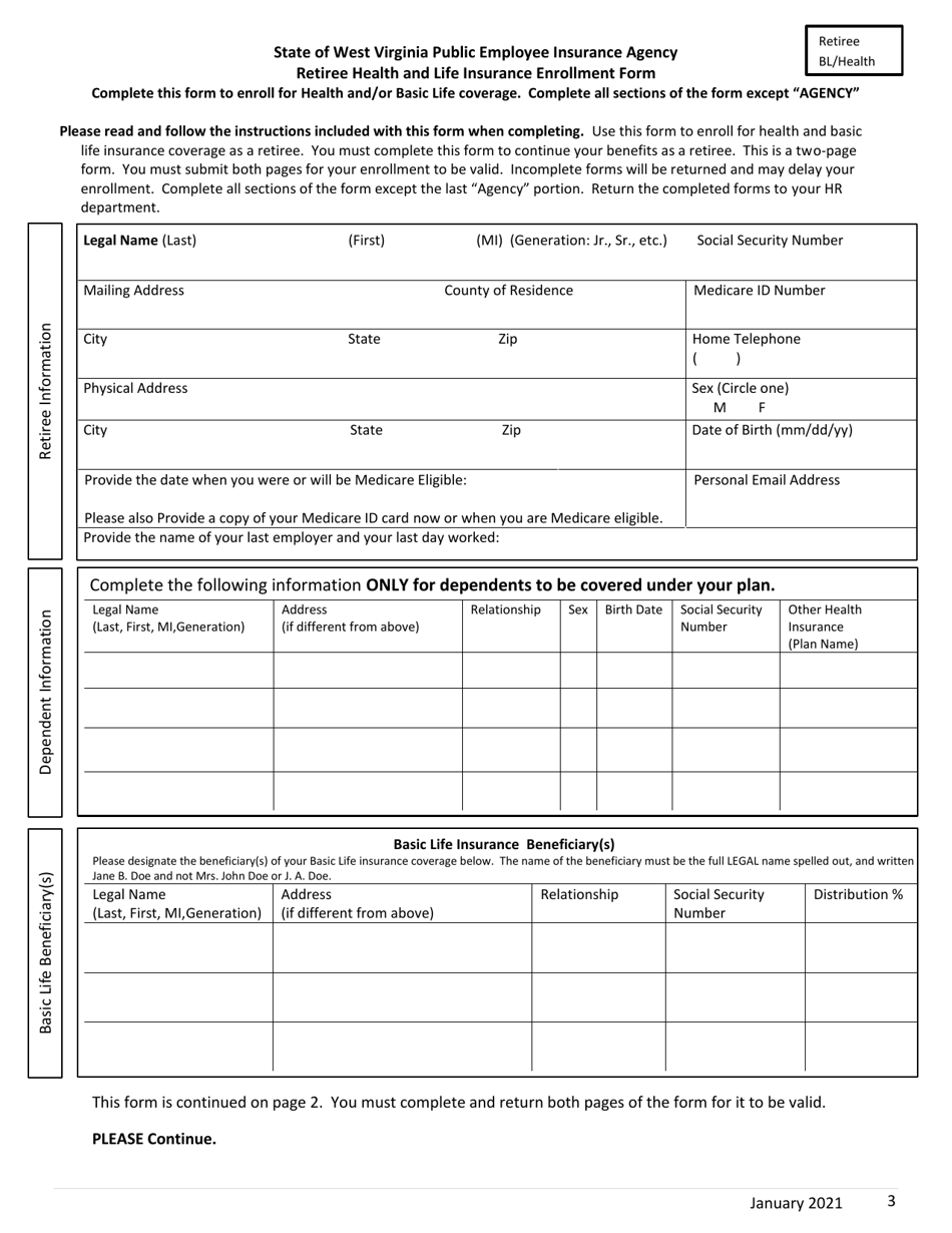 West Virginia Retirement Health Benefits and Basic Life Insurance ...