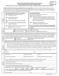 Retirement Health Benefits and Basic Life Insurance Enrollment Form - West Virginia, Page 4