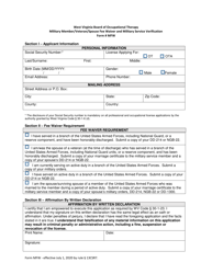 Form MFW Military Member/Veteran/Spouse Fee Waiver and Military Service Verification - West Virginia, Page 3