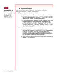 Form ROD11 Reduced Recordation Tax Rate for First-Time Homebuyers - Washington, D.C., Page 3