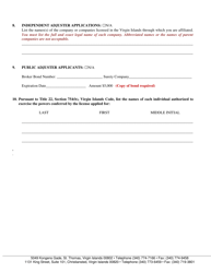 Renewal Insurance Application for Residents or Non-residents (Business Entity) - Virgin Islands, Page 3
