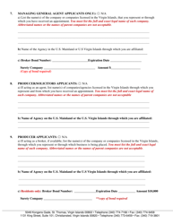 Renewal Insurance Application for Residents or Non-residents (Individual) - Virgin Islands, Page 2