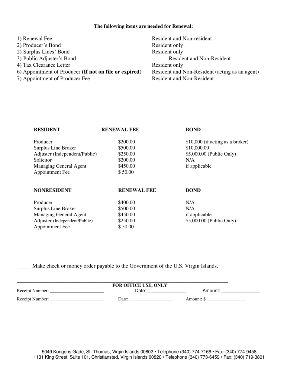 Renewal Insurance Application for Residents or Non-residents (Individual) - Virgin Islands, Page 7