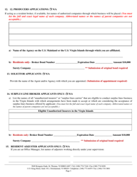 Original Insurance Application for Residents or Non-residents (Individual) - Virgin Islands, Page 3