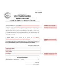 Instructions for Form RACA12 Resident Agent Form Consent of Agent for Service of Process - Virgin Islands