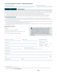 Form HCA20-0055 School Employee Enrollment - Additional Dependents - Washington