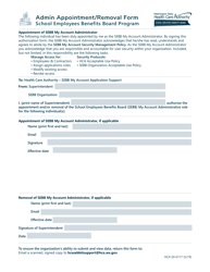 Document preview: Form HCA20-0117 Admin Appointment/Removal Form - School Employees Benefits Board Program - Washington