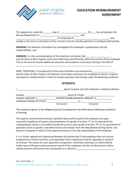 Form DOP EERL-C Education Reimbursment Agreement - West Virginia
