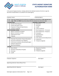 State Agency Signature Authorization Form - West Virginia