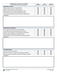 Form EPA-3 &quot;Employee Performance Appraisal&quot; - West Virginia, Page 2